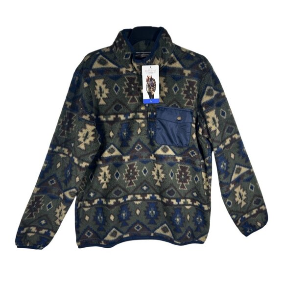 Weatherproof Vintage Sweater Women Large Fleece Pullover Jacket Aztec Pattern - Picture 1 of 8